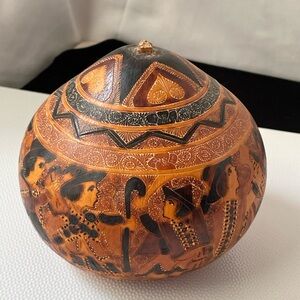 Artisan Crafted Gourd with Intricate Designs